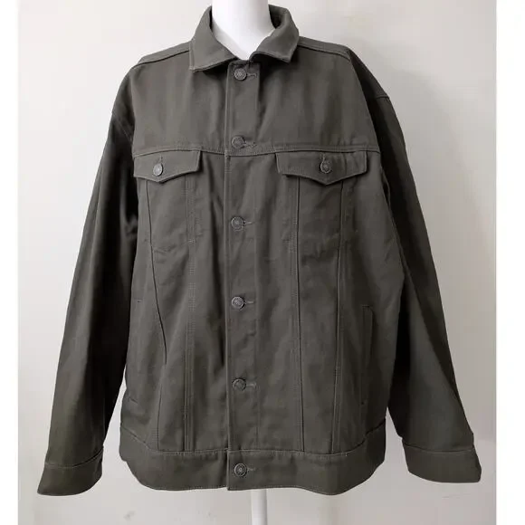 Line of Trade The Montana Canvas Trucker Jacket Ranger Green - Picture 4 of 15